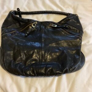 Banana Republic Black Leather Hobo Bag
